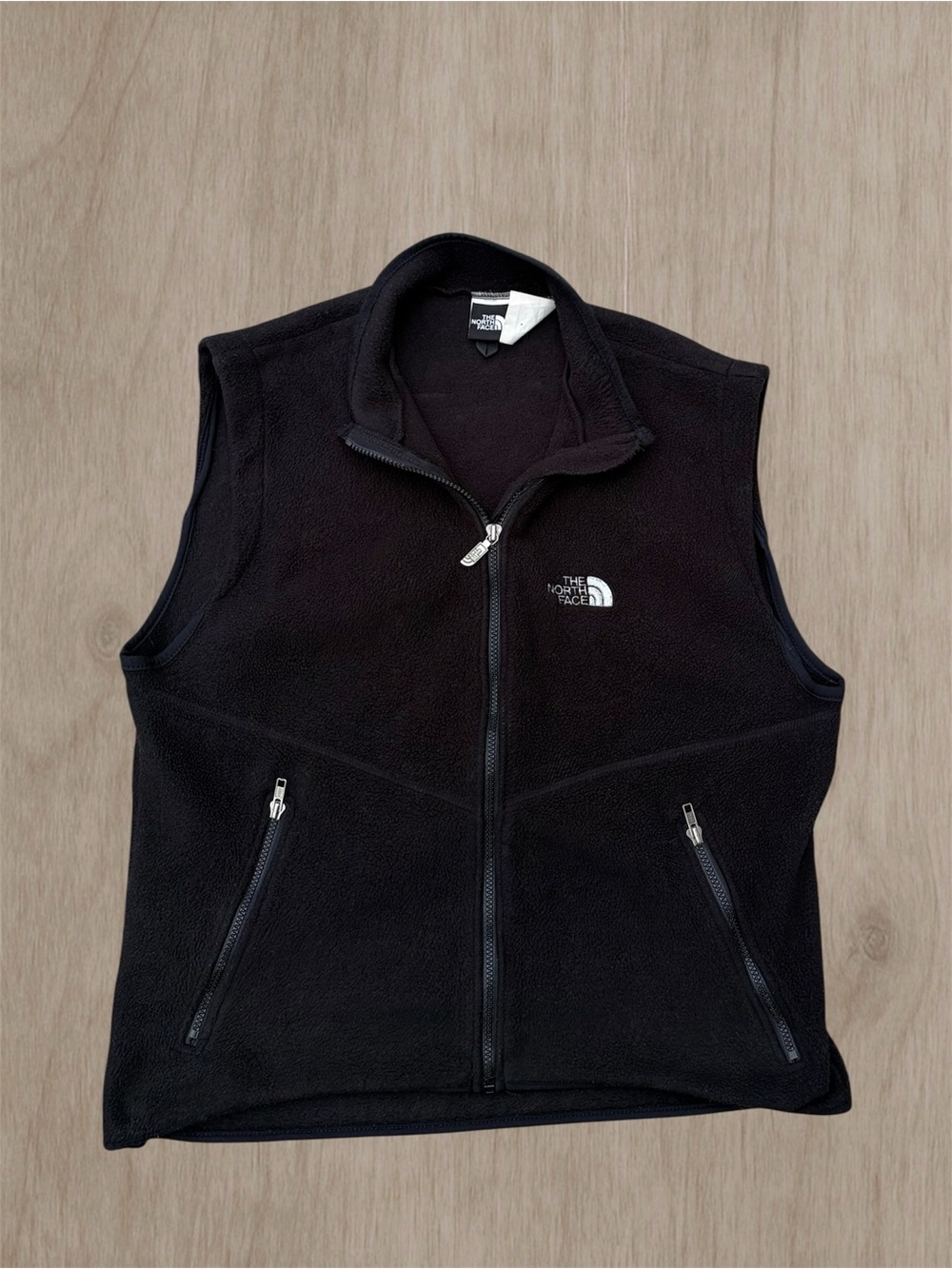 Vintage The North Face Black Fleece Vest - Size L